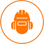icon showing welder in mask